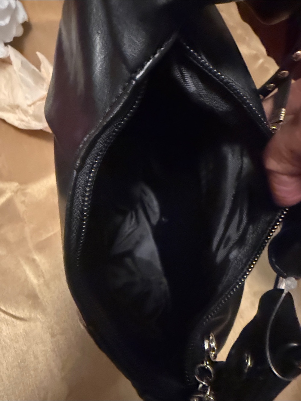 Candie's Black Shoulder Bag with Embellished Silver Buckle - Picture 5 of 5